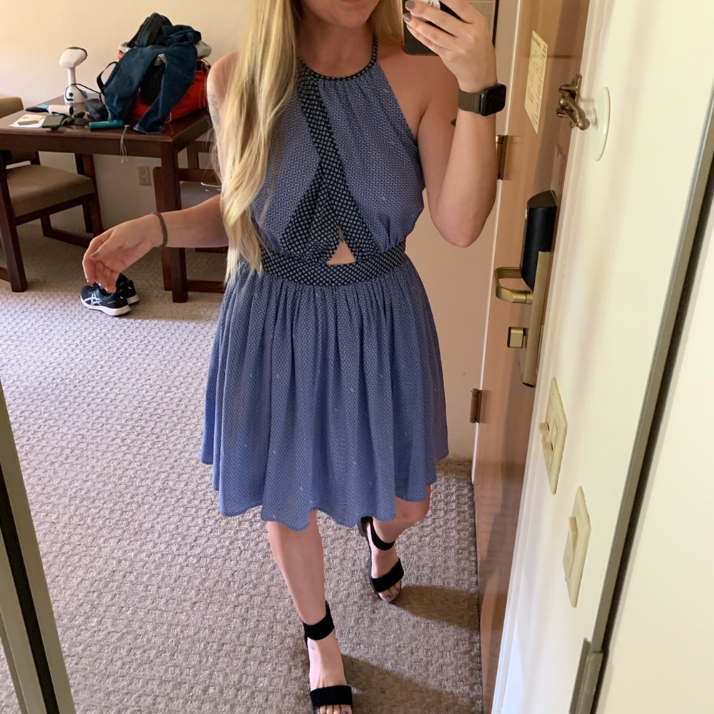 Juicy Couture Silk keyhole halter dress